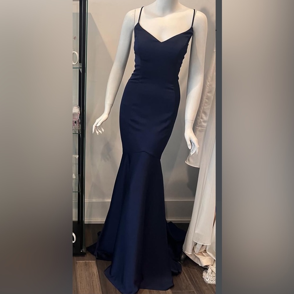 Lazaro Tori Gown in Indigo s. 10